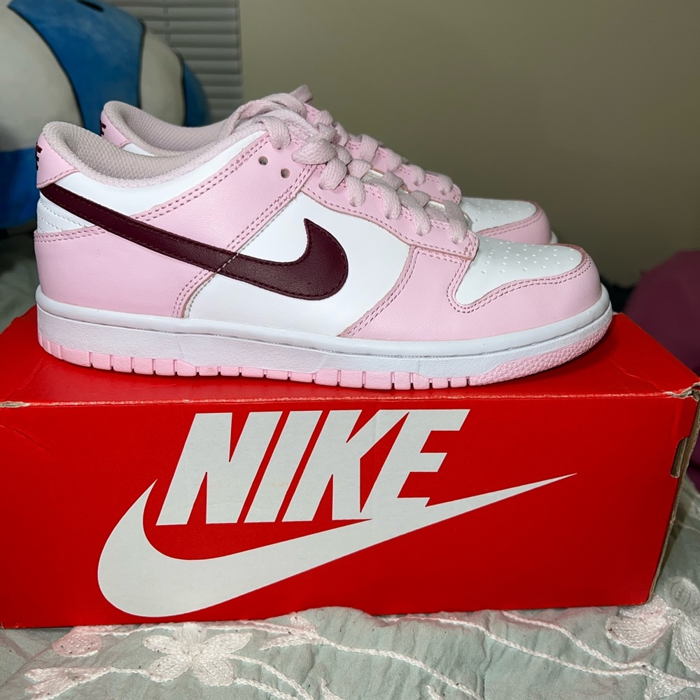 Nike Pink a foam Dunks GS 5.5 or women’s size 7
